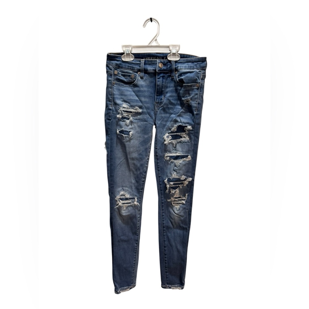 American Eagle Outfitters Women's Blue Skinny Jeans Size 2